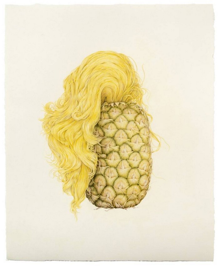 "Aurel Schmidt is a New York illustrator that has created a series of drawings entitled fruits, which blends intimate body parts with different fruits and vegetables."