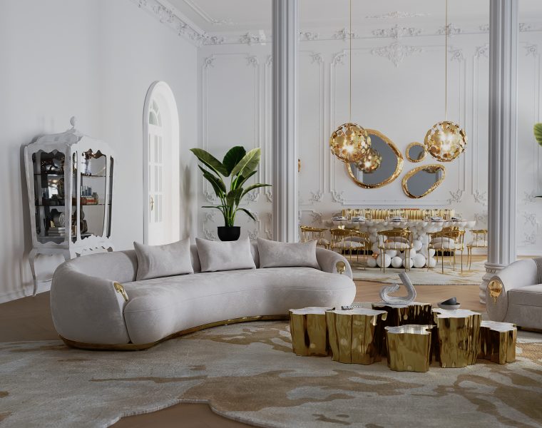 Elegance in White and Gold: A Luxurious Project with Boca do Lobo Pieces