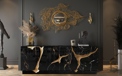 It’s a luxury entryways with a Lapiaz Portoro Marble by Boca Do Lobo
