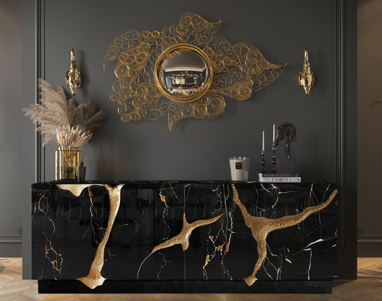 It’s a luxury entryways with a Lapiaz Portoro Marble by Boca Do Lobo