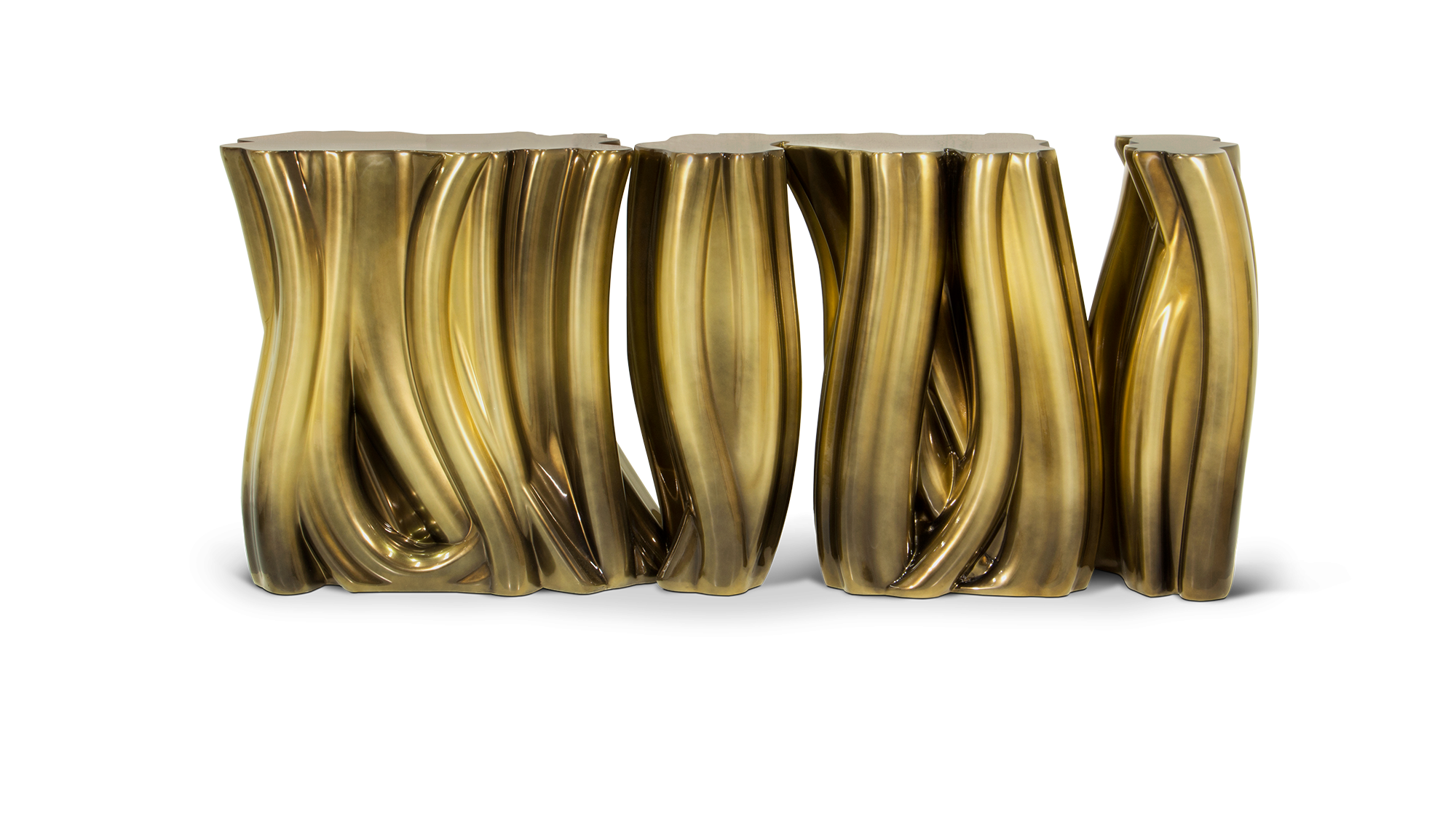 It’s a luxury entryways with a golden Monochrome Sideboard by Boca Do Lobo